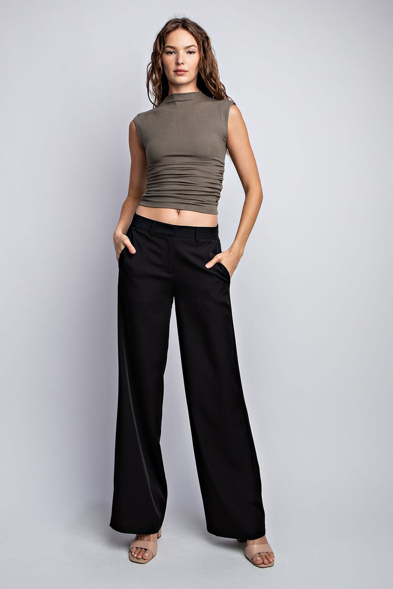 CT2741 CAP SLEEVES FITTED CROPPED TOP