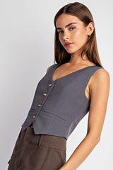 CT2680 FITTED BUTTON DOWN VEST