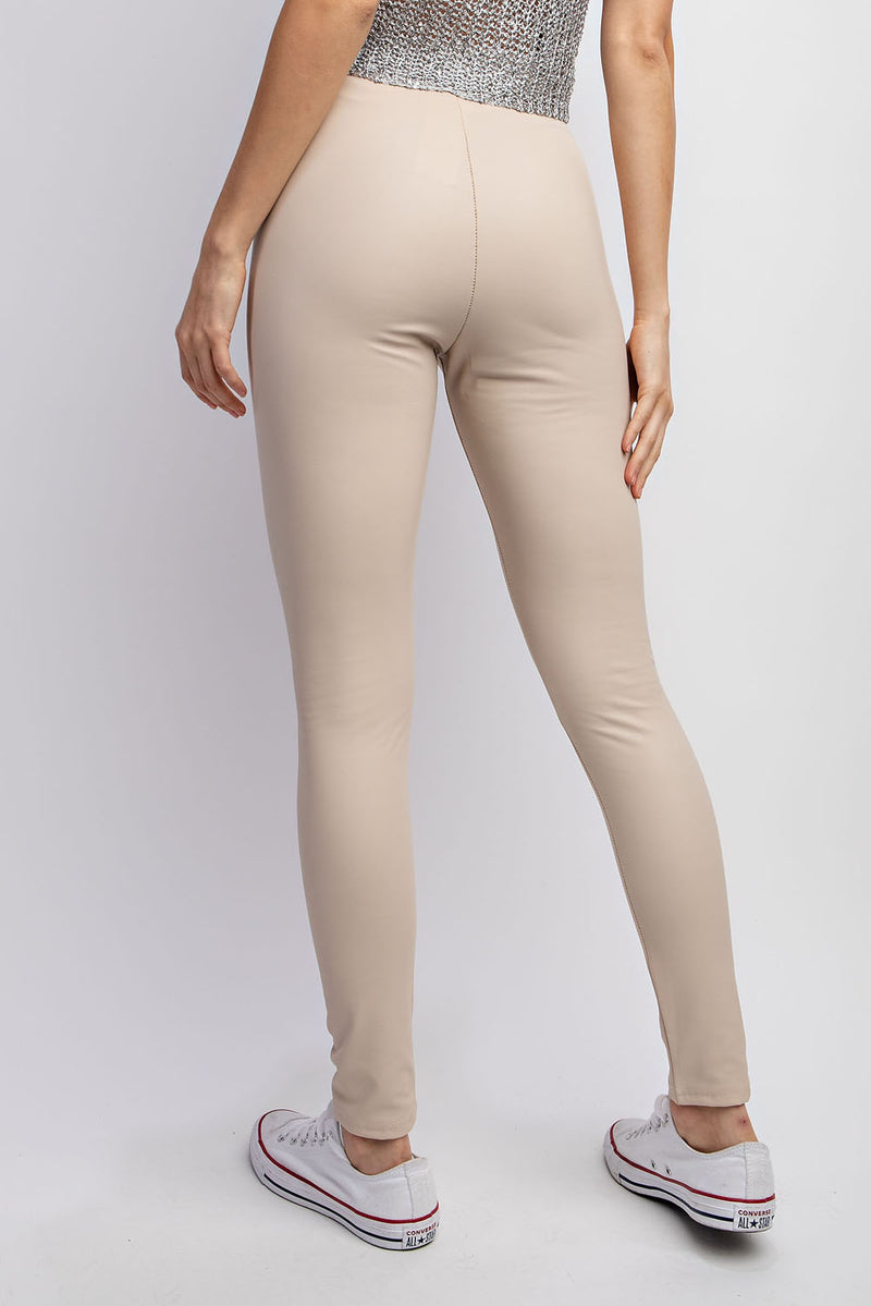 CP1470 FAUX LEATHER HIGH WAISTED LEGGINGS
