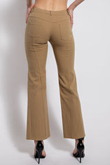 CP2968 SEAMED BOOT CUT LOW RISE PANTS