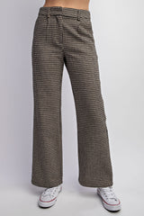 MP3615 HOUNDSTOOTH WIDE LEG PANTS