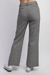 MP3615 HOUNDSTOOTH WIDE LEG PANTS