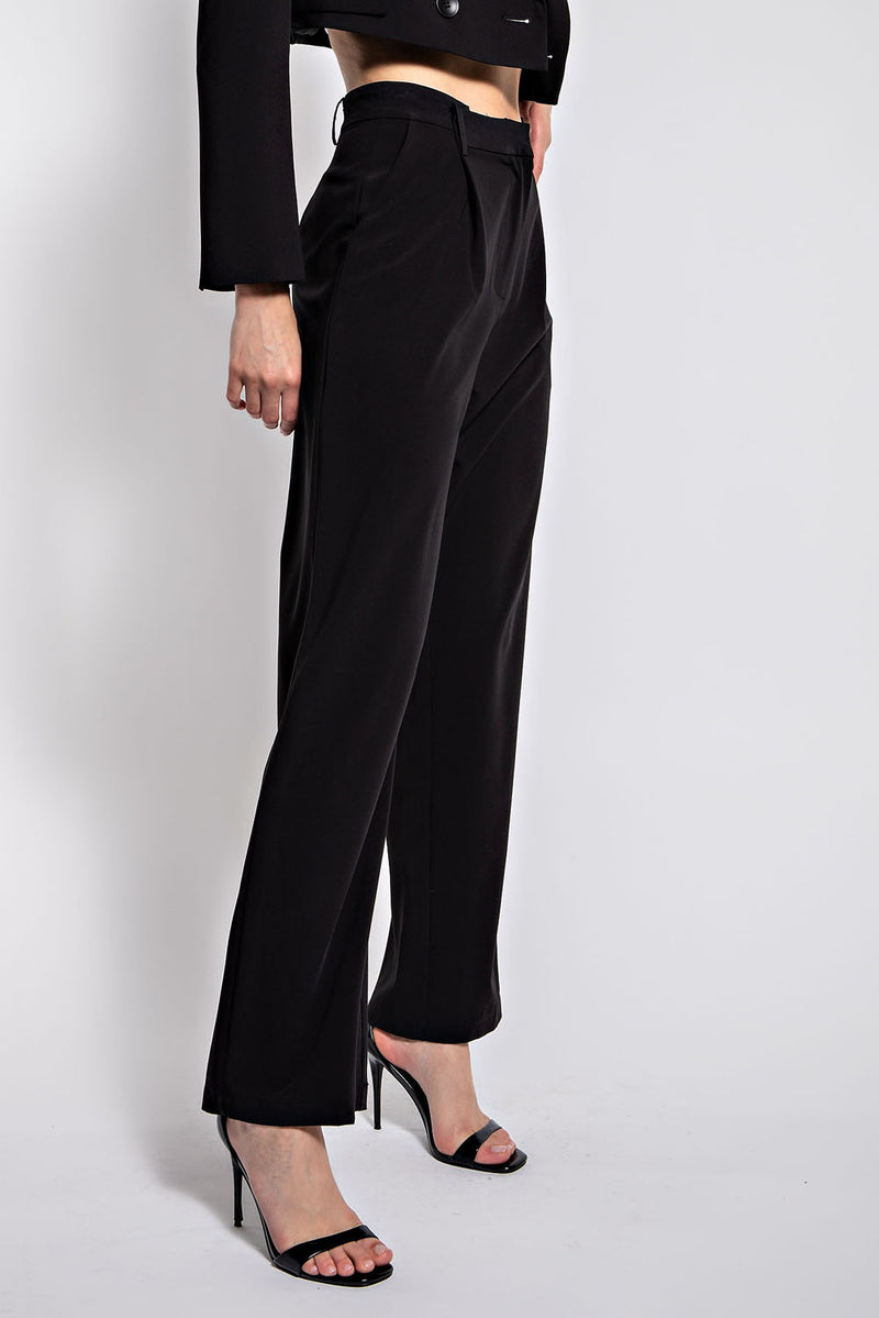 TP2566 HIGH WAISTED TROUSERS WITH WAIST DETAIL
