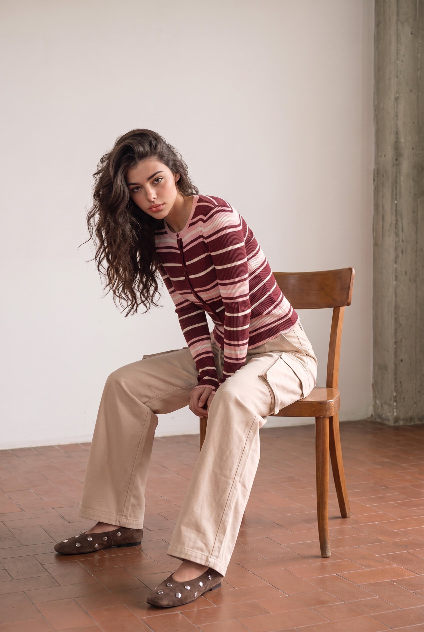 BURGUNDY PINK MODEL4