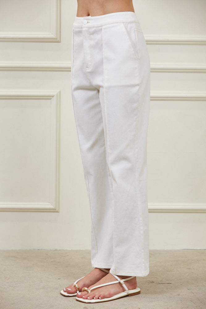 STRETCH DENIM SLIM CROP PANTS SET#YT8841 SOLD SEPARTELY