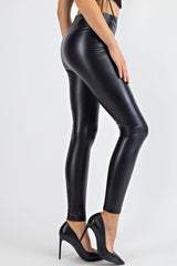 CP1470 FAUX LEATHER HIGH WAISTED LEGGINGS