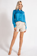 CP2100 LEATHER SHORTS WITH POCKETS