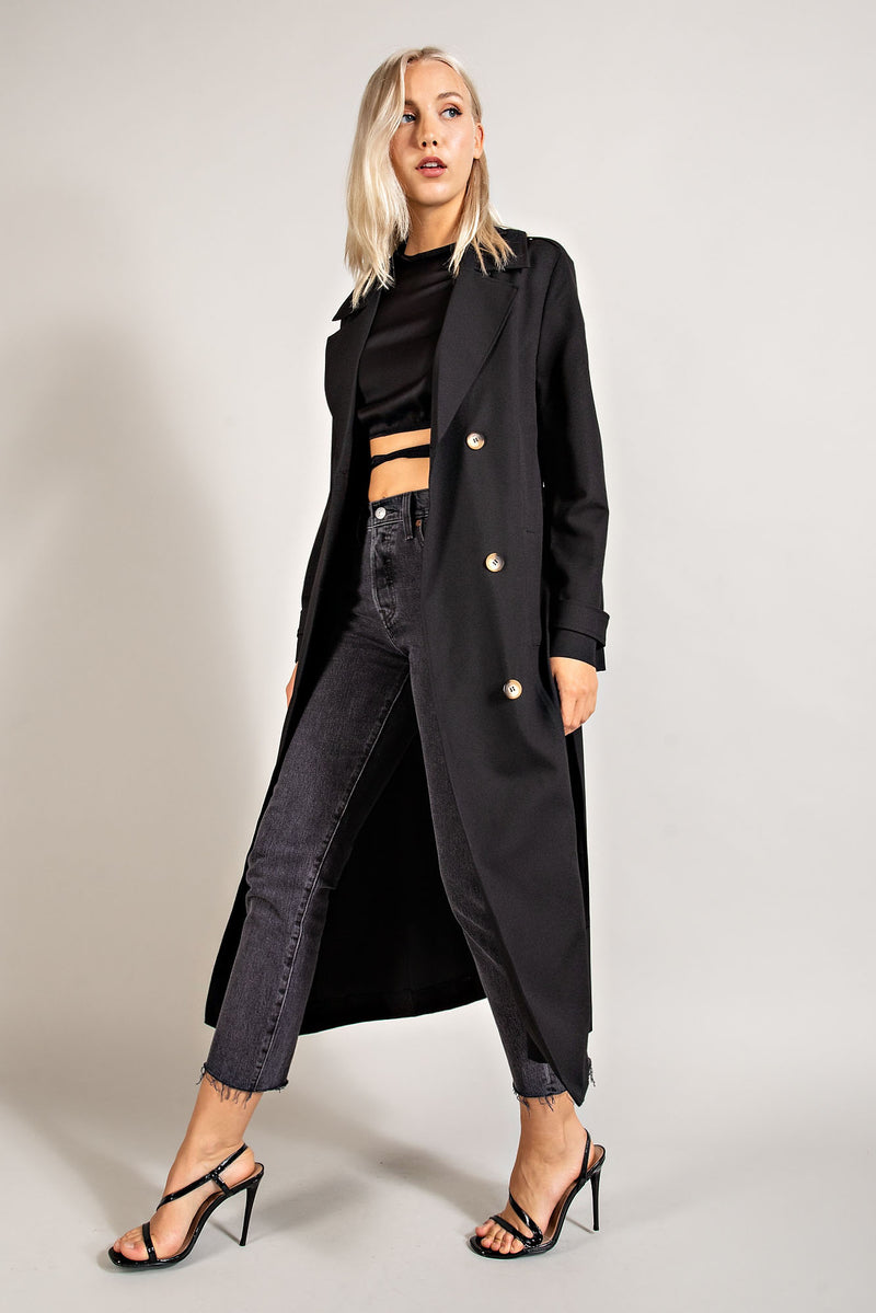 TJ1848 DOUBLE BREASTED TRENCH COAT